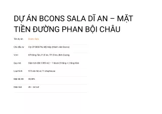 Bcons Sala Đông Tân - Dự án căn hộ thứ 7 của Bcons tại Dĩ An