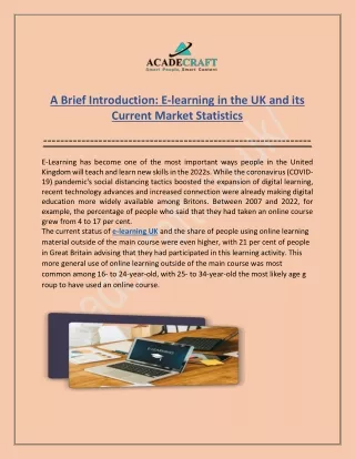 a brief introduction e learning