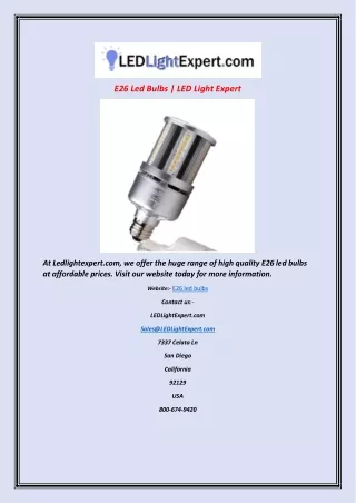 e26 led bulbs led light expert