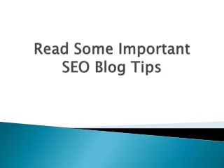 read some important seo blog tips
