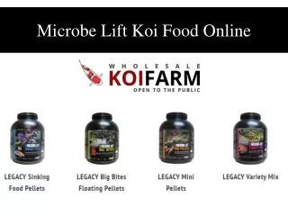 Microbe Lift Koi Food Online