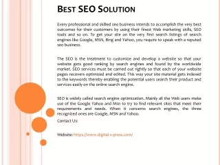 best seo solution
