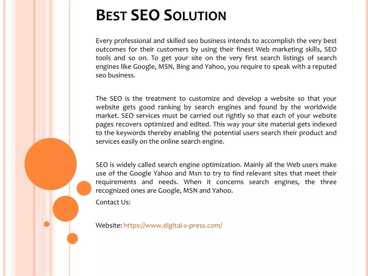 best seo solution