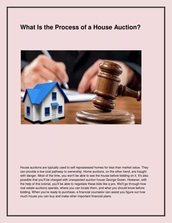 what is the process of a house auction