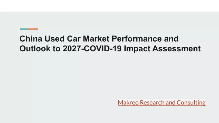china used car market performance and outlook