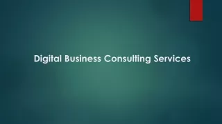 Digital Business Consulting Services