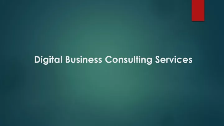digital business consulting services