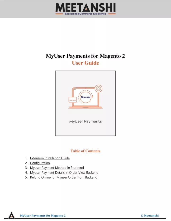 myuser payments for magento 2 user guide