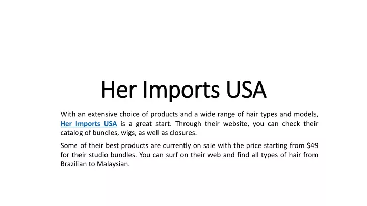 her imports usa