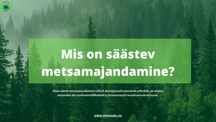 mis on s stev metsamajandamine