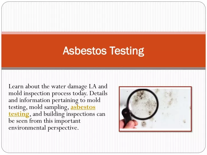 asbestos testing