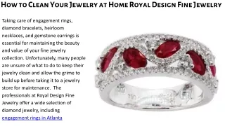 How to Clean Your Jewelry at Home Royal Design Fine Jewelry