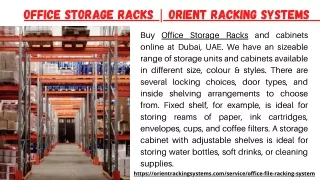 Office Storage Racks | Orient Racking Systems