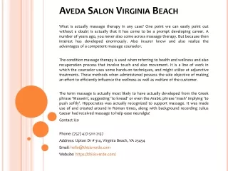 aveda salon virginia beach