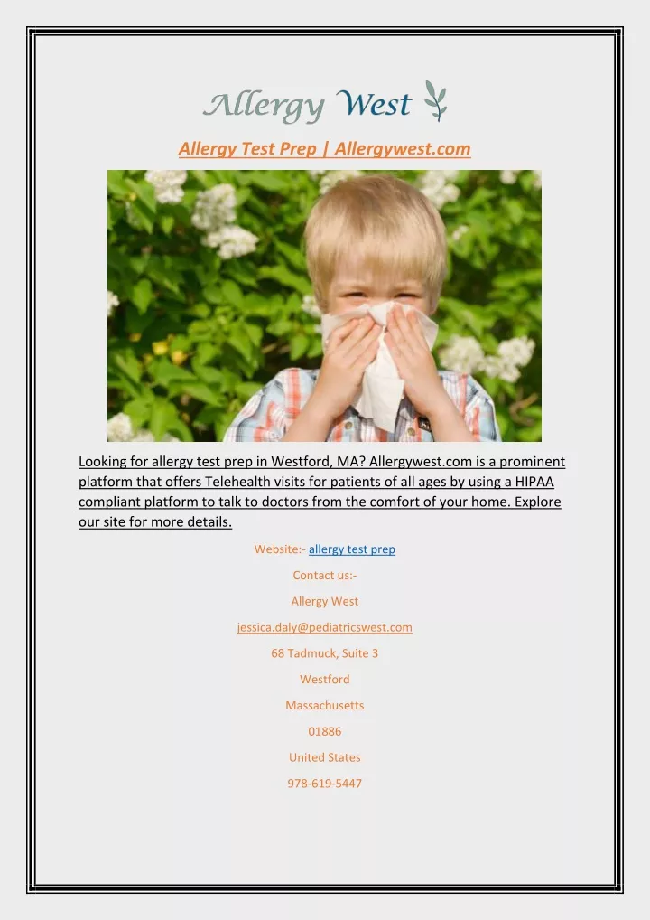 allergy test prep allergywest com