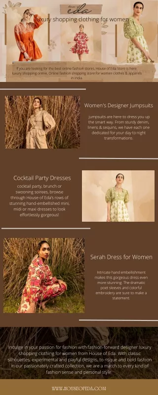 luxury shopping clothing for women in India