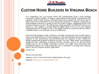 custom home builders in virginia beach