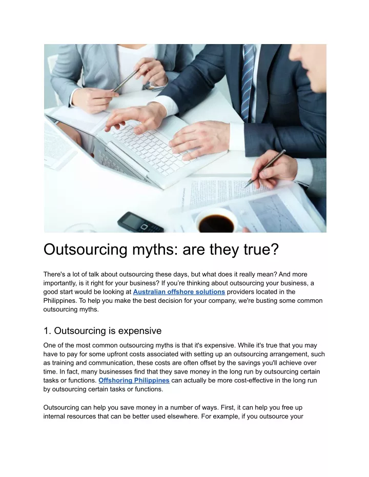 outsourcing myths are they true