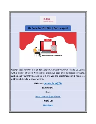 Qr Code for Pdf File | Boris.expert