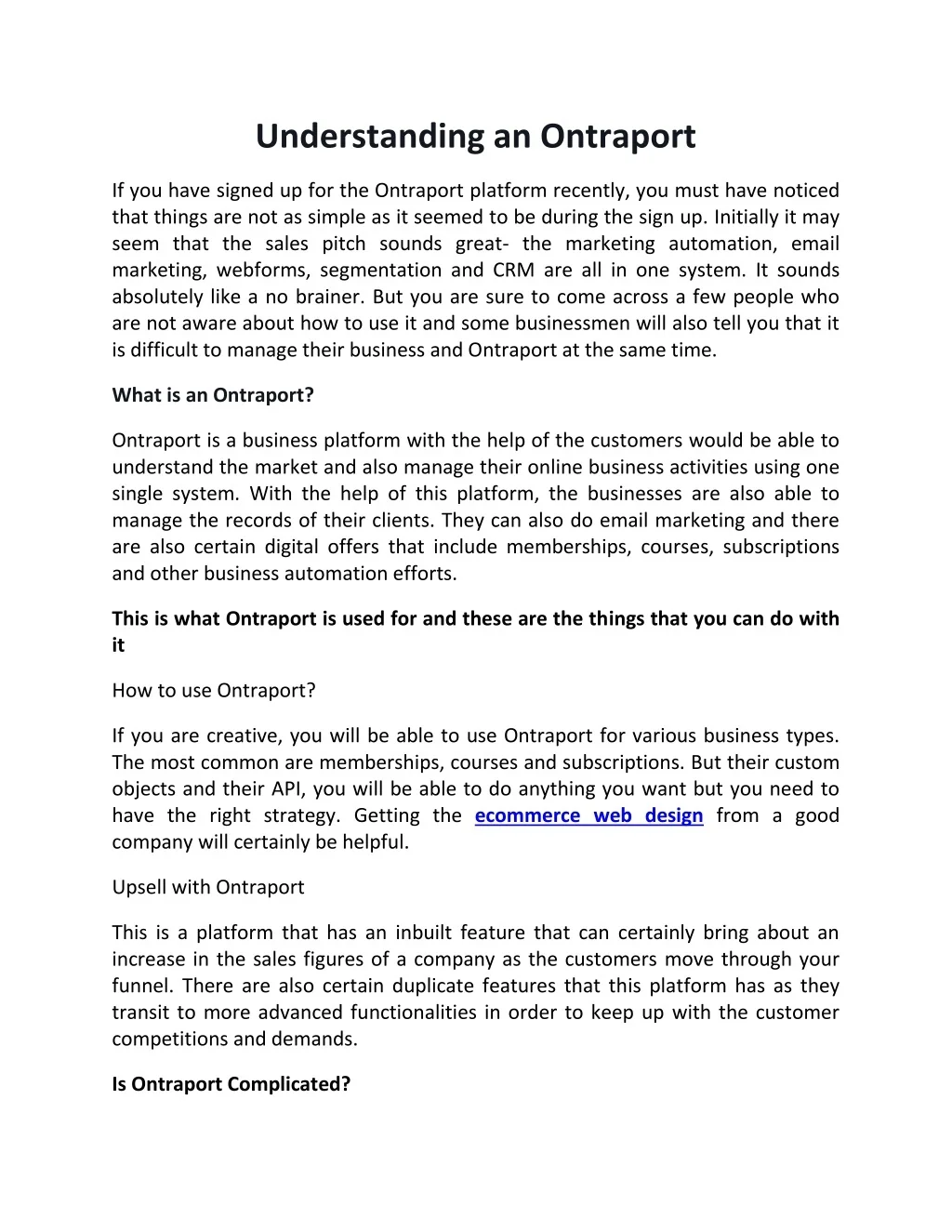 PPT - Understanding an Ontraport PowerPoint Presentation, free download ...
