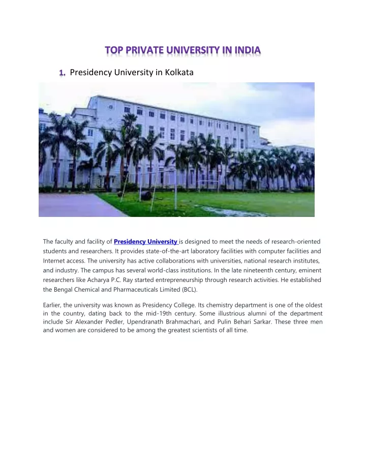 presidency university in kolkata