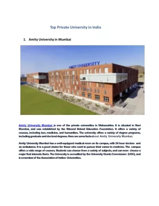 top private university  india