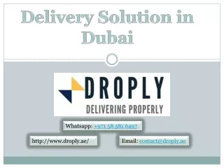Fastest Flower Delivery Service in Dubai by Droply