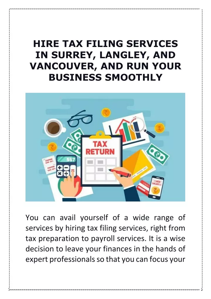 hire tax filing services in surrey langley