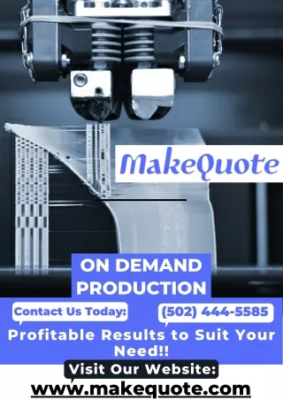 On demand production | High-End Services | MakeQuote