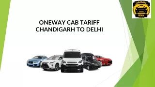 Cab Booking from Delhi to Chandigarh at Vahan Seva