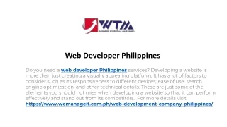 Hire Web Developer Philippines