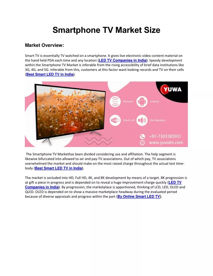 smartphone tv market size