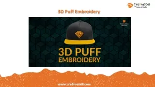 3d puff embroidery
