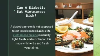 can a diabetic eat vietnamese dish