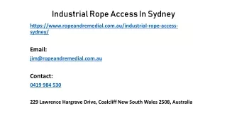 Are there exceptional industrial rope access services in Sydney?