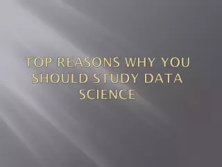 Top Reasons Why You Should Study Data Science