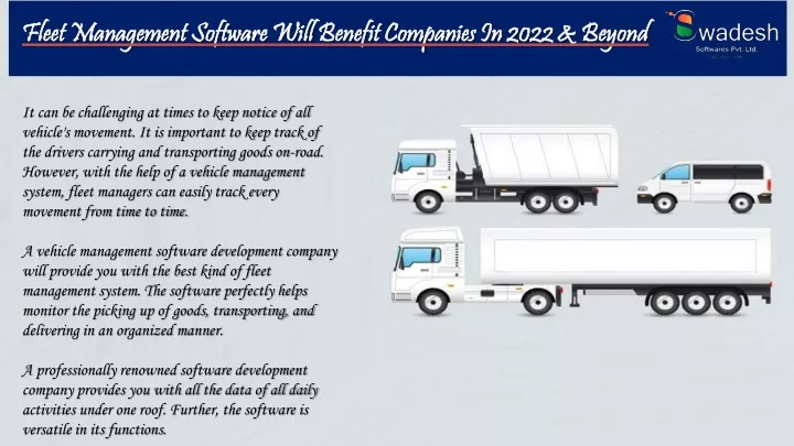 fleet management software will benefit companies