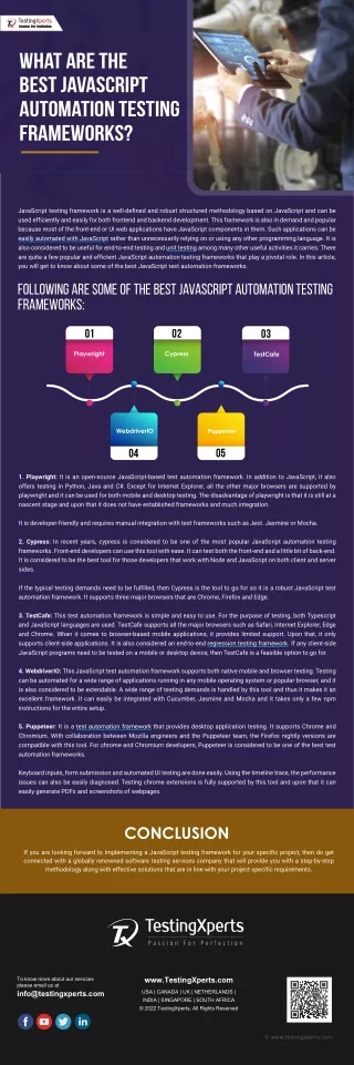 what are the best javascript automation testing