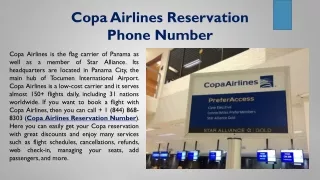 Copa Airlines Reservation Phone Number