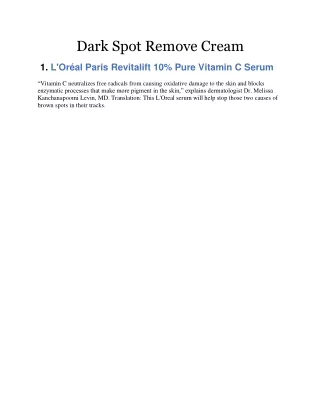 dark spot remove cream