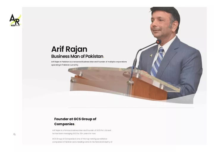 arif rajan business man of pakistan