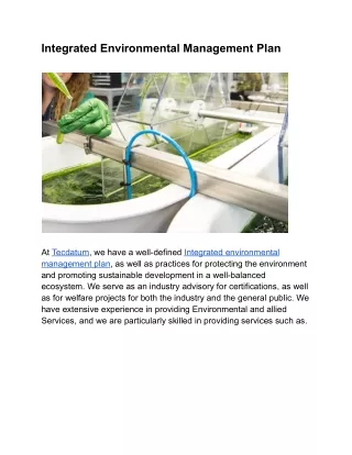 integrated environmental management plan