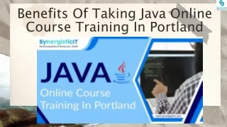 Benefits Of Taking Java Online Course Training In Portland