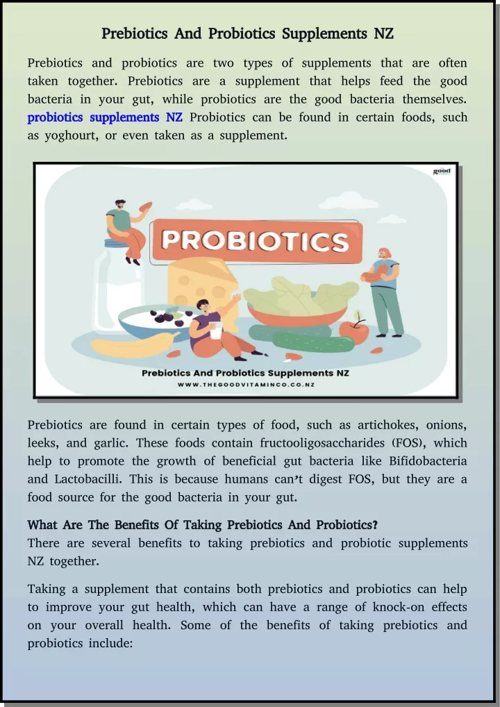 prebiotics and probiotics supplements