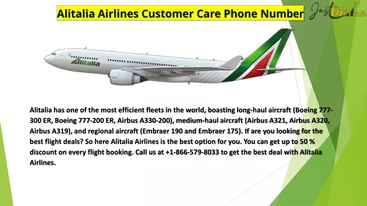 alitalia airlines customer care phone number