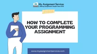 how to complete your programming assignment