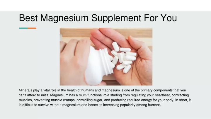 best magnesium supplement for you