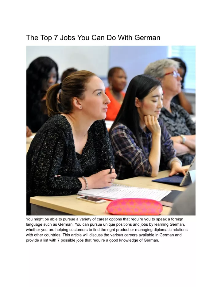 the top 7 jobs you can do with german