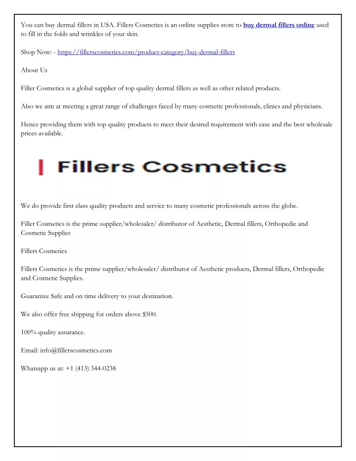you can buy dermal fillers in usa fillers