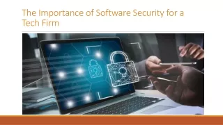 The Importance of Software Security for a Tech Firm